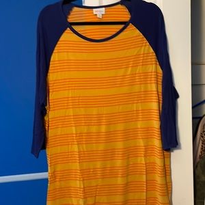 Orange + Blue Stripe Randy Tee